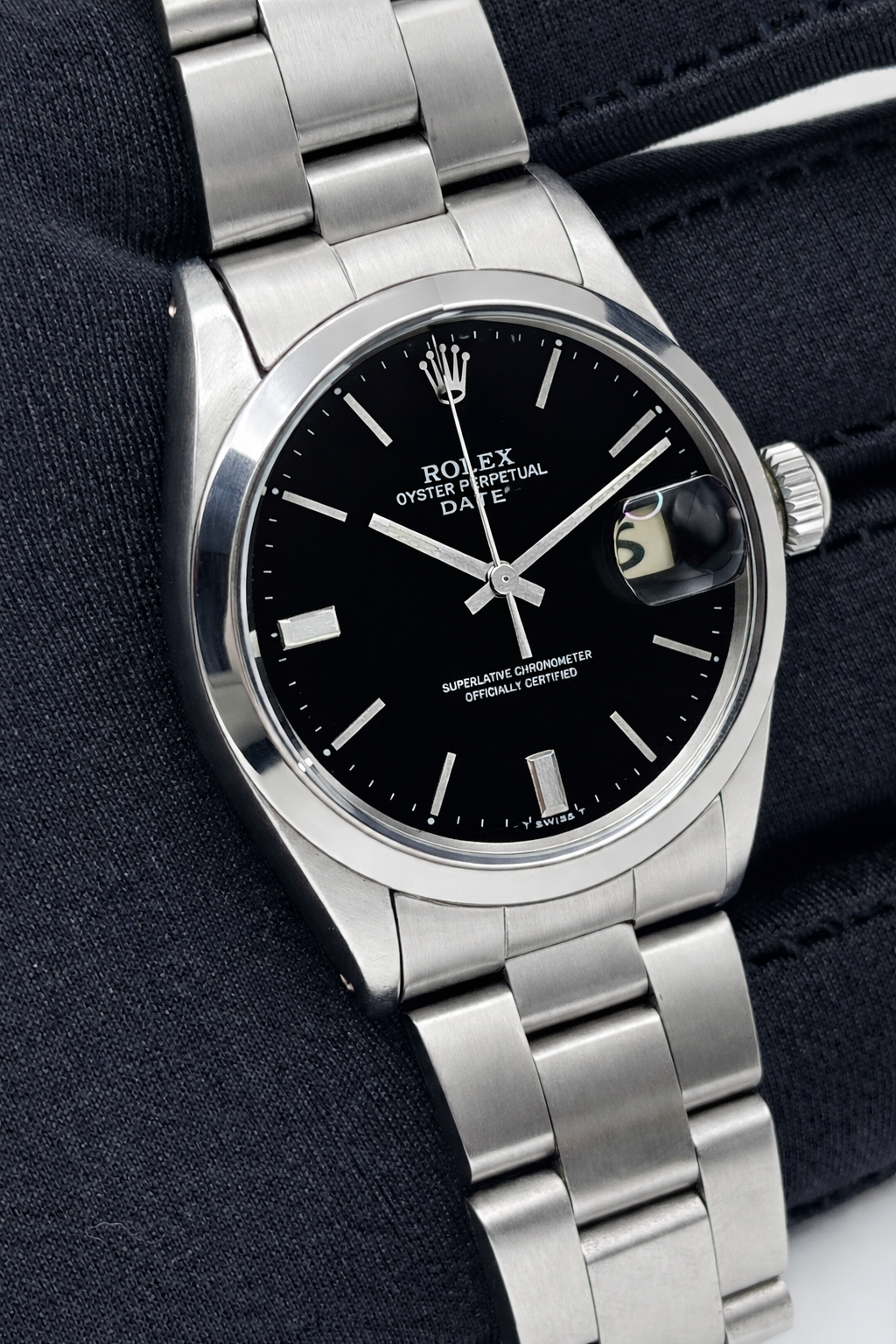 Rolex Oyster Perpetual Ref. 1500 - dial nero - garanzia - revisionato