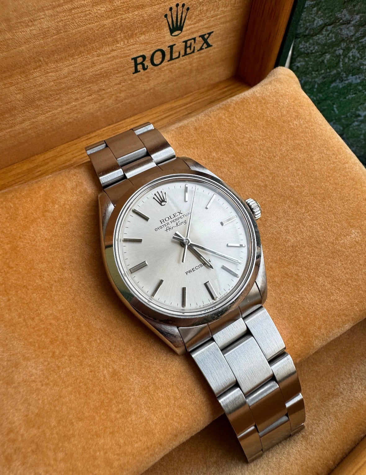 Rolex Air King Ref. 5500 quadrante argentato - revisionato - garanzia - vintage