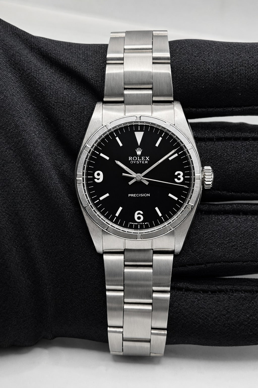 Rolex Oyster Precision Ref. 6422 – Quadrante style explorer nero – garanzia - revisionato