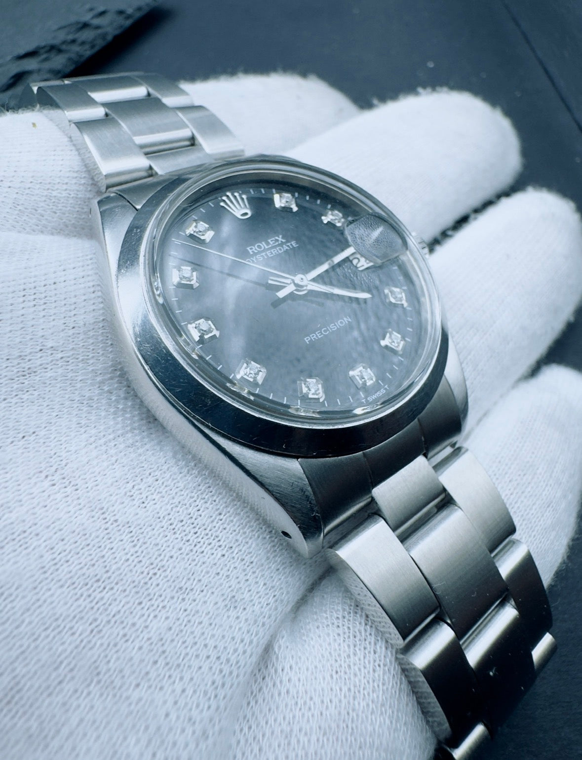 Rolex Oyster Precision Ref. 6694 dial nero brillantini - garanzia - revisionato - originale - orologio vintage