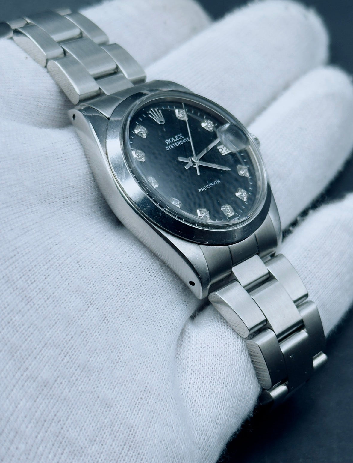 Rolex Oyster Precision Ref. 6694 dial nero brillantini - garanzia - revisionato - originale - orologio vintage