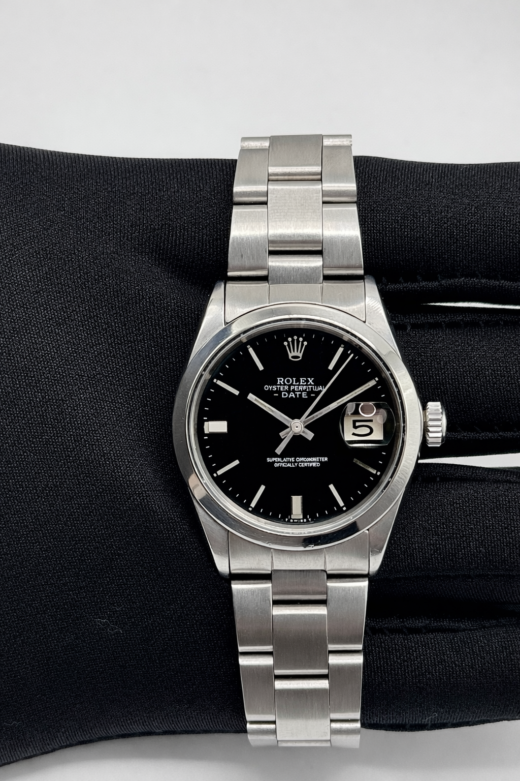Rolex Oyster Perpetual Ref. 1500 - dial nero - garanzia - revisionato