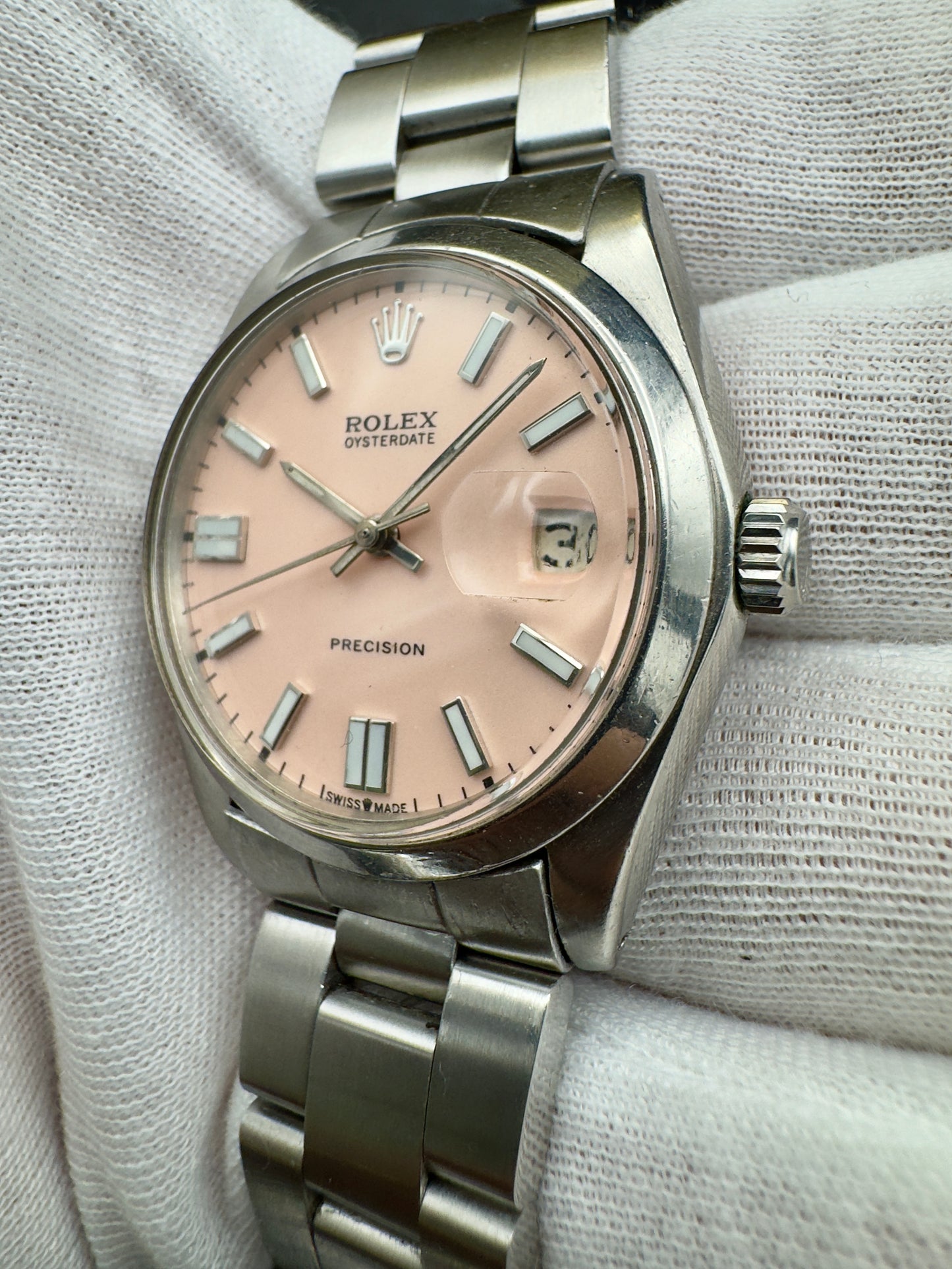 Rolex Oyster Precision Ref. 6694 dial rosa - dial silver - revisionato - garanzia