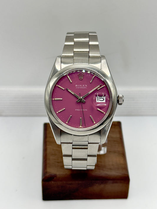 Rolex Oyster Precision 6694 - Dial Magenta Fucsia - vintage - revisionato - garanzia