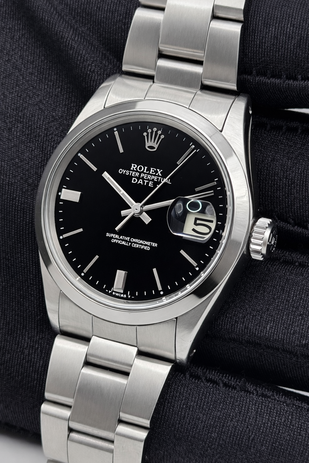 Rolex Oyster Perpetual Ref. 1500 - dial nero - garanzia - revisionato