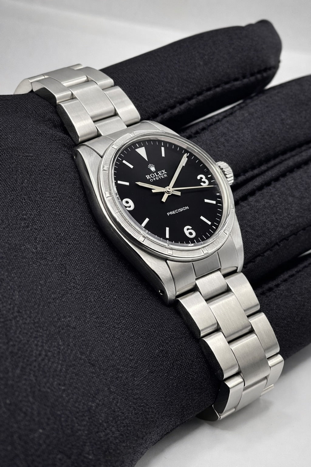Rolex Oyster Precision Ref. 6422 – Quadrante style explorer nero – garanzia - revisionato