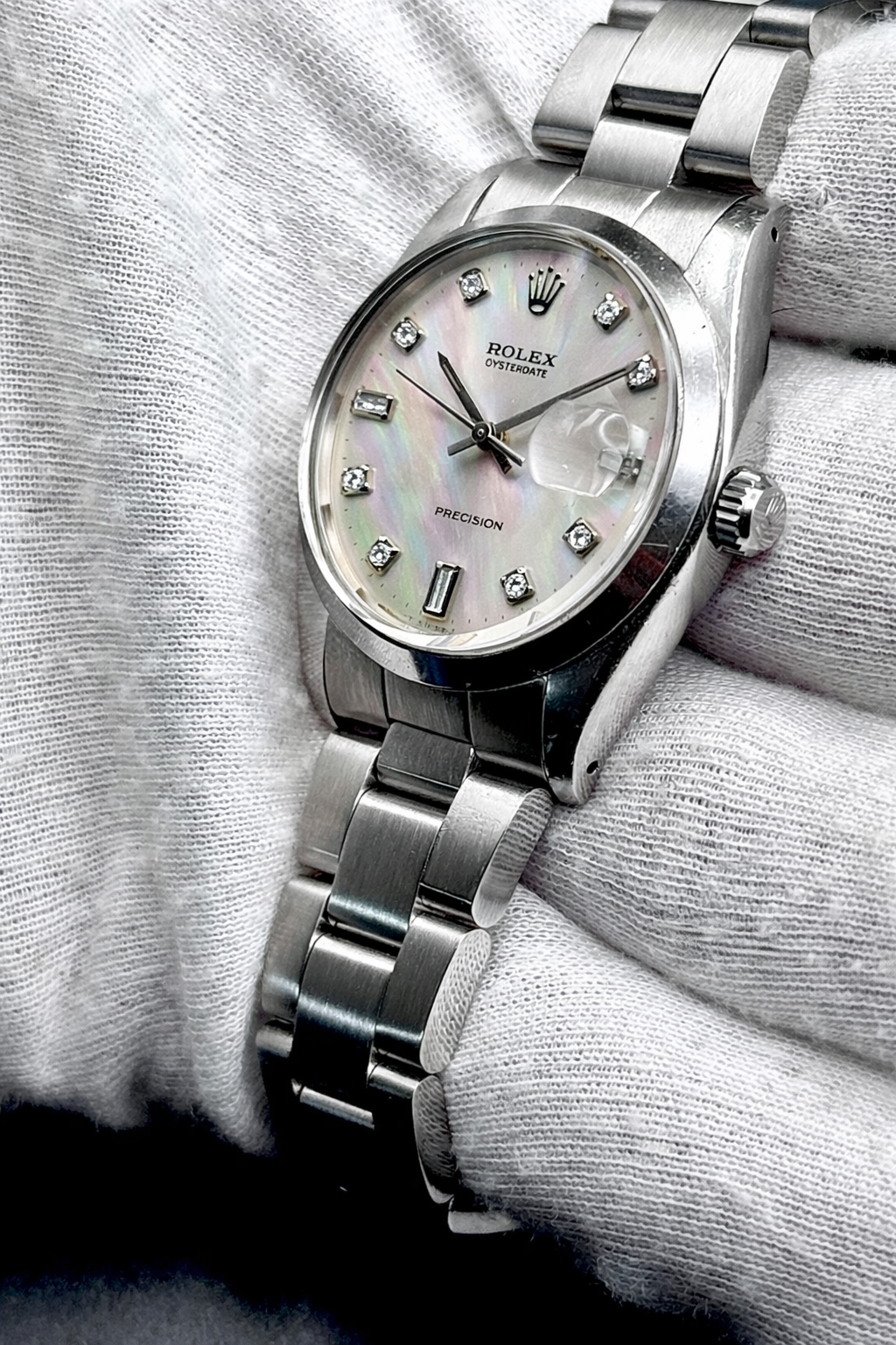Rolex Oyster Precision ref. 6694 - dial madreperla bianco - garanzia - revisionato