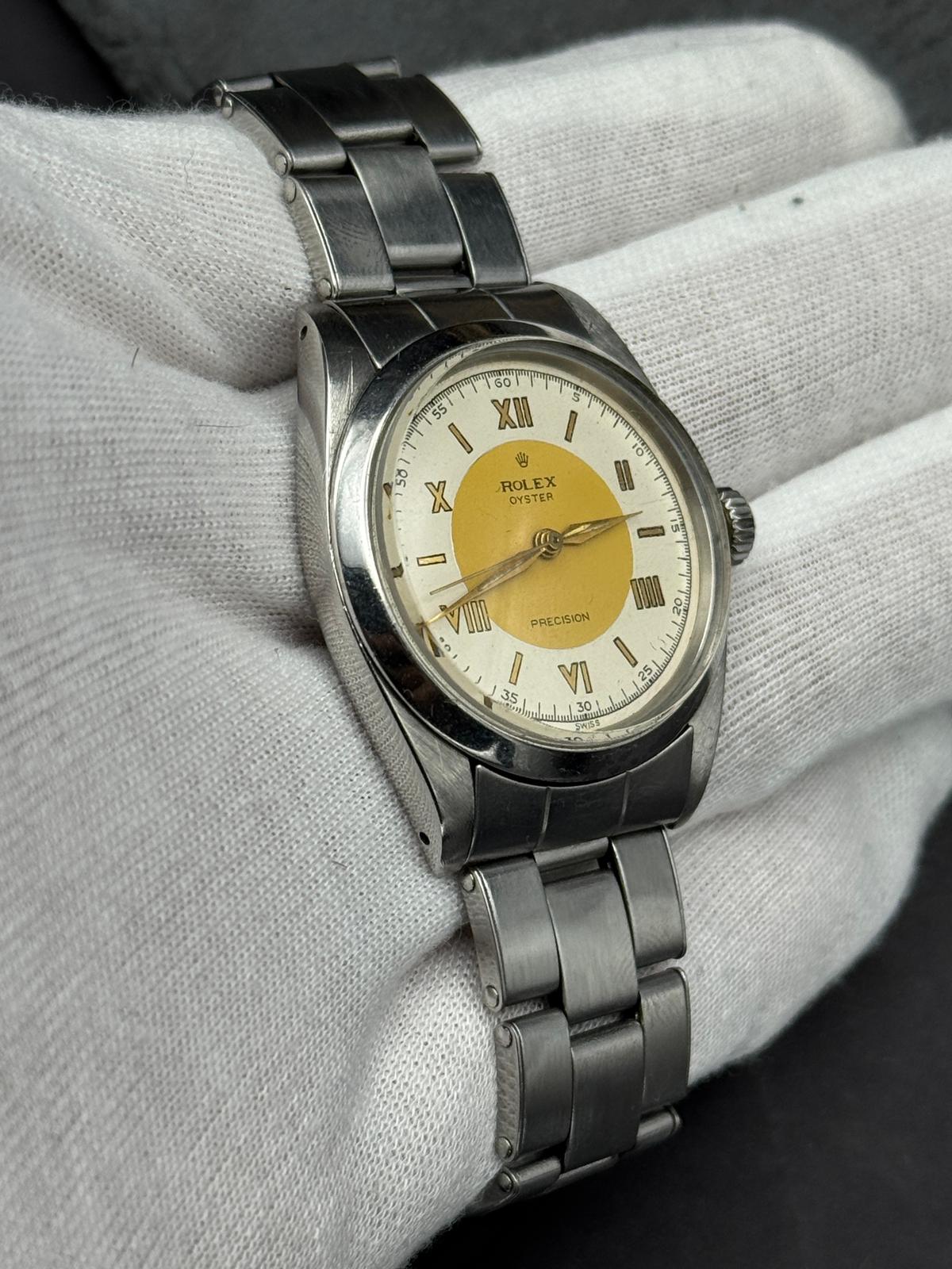 Rolex Oyster Precision Ref. 6422 – Quadrante Bicolore Giallo/Roman Silver – Anni '60