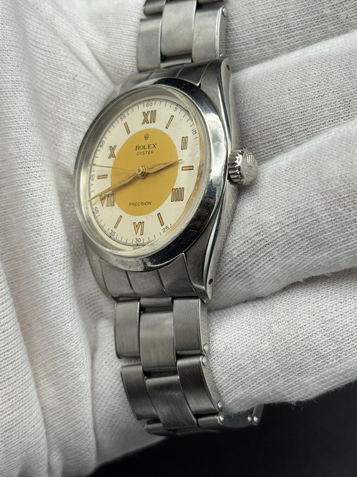 Rolex Oyster Precision Ref. 6422 – Quadrante Bicolore Giallo/Roman Silver – Anni '60