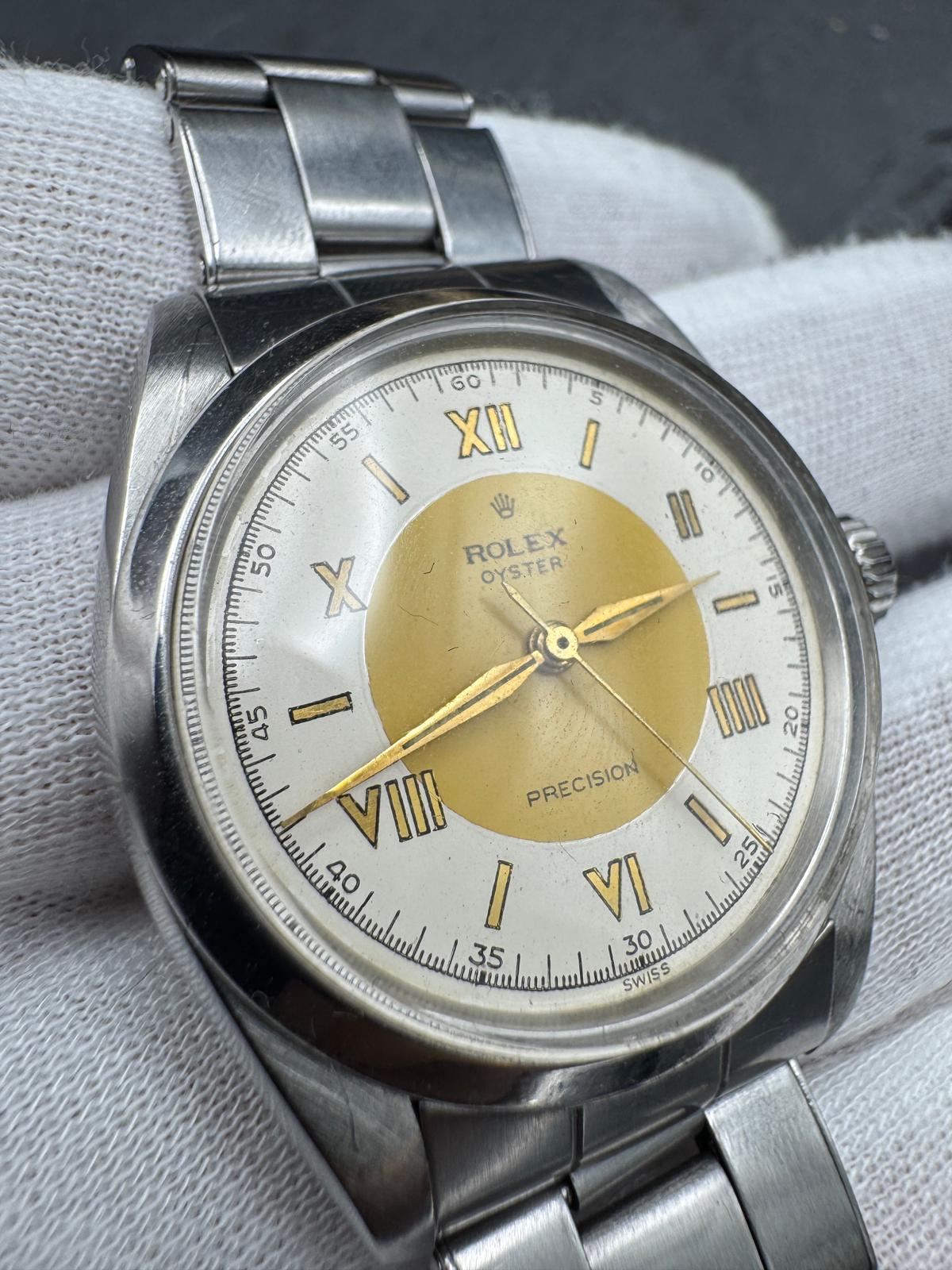 Rolex Oyster Precision Ref. 6422 – Quadrante Bicolore Giallo/Roman Silver – Anni '60