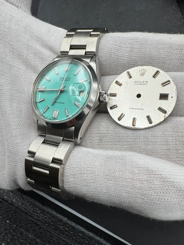 Rolex Oyster Precision Ref. 6094 dial Tiffany - doppio quadrante - garanzia - revisionato
